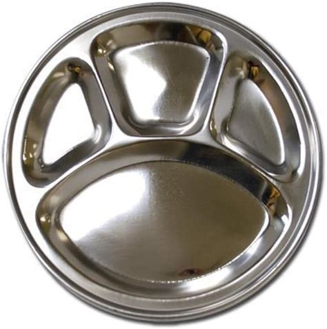 stainless steel divided dinner plates